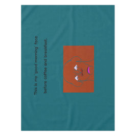 Clown-Faced Dog Cartoon Sketch テーブルクロス