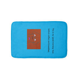 Clown-Faced Dog Cartoon Sketch バスマット