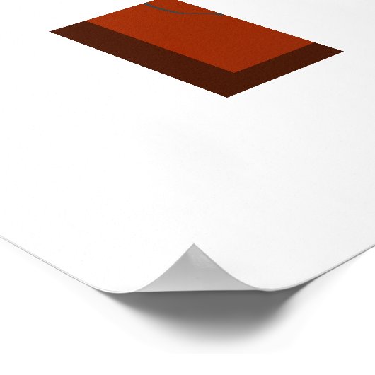 Clown-Faced Dog Cartoon Sketch ポスター (角)