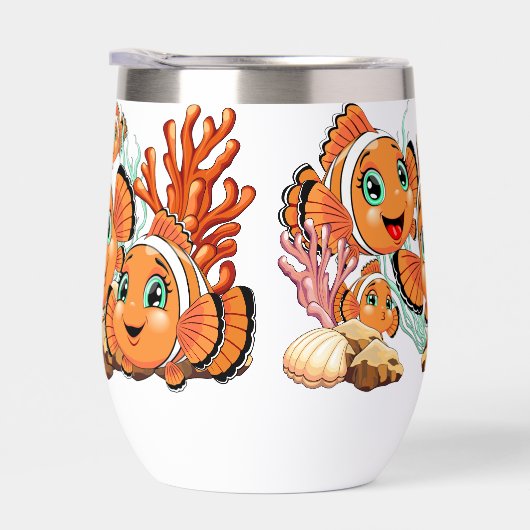 Clown fish Cartoon cute Family Underwater (右面)