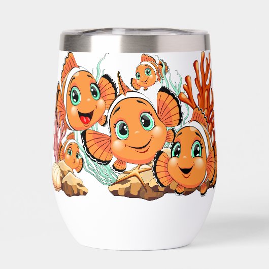 Clown fish Cartoon cute Family Underwater (背面)