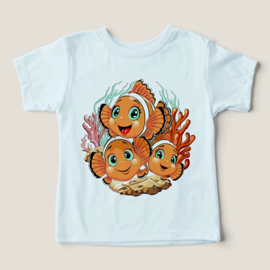Clown fish Cartoon cute Family Underwater (デザイン正面)