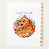 Clown fish Cartoon cute Family Underwater プランナー手帳 (裏面)