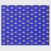 Clown Fish In Bubbles and Seaweed ラッピングペーパー (フラット)