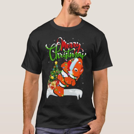 Clown Fish   Xmas Decorations Santa Clown Fish Chr Tシャツ (正面)