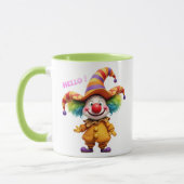 Clown joyeux avec chapeau coloré. マグカップ (左)