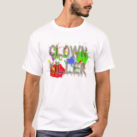 CLown Killer 面白いTシャツ ユーモア Tシャツ (正面)