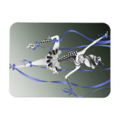 Clown Puppet Ballerina Blue Ribbon Fridge Magnet マグネット (横)