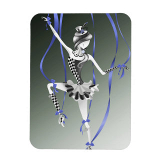 Clown Puppet Ballerina Blue Ribbon Fridge Magnet マグネット