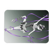 Clown Puppet Ballerina Purple Ribbon Fridge Magnet マグネット (横)