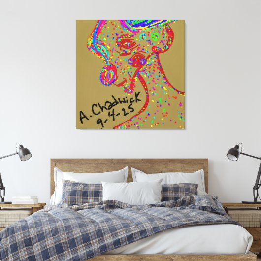 Clown Reindeer Canvas Print キャンバスプリント (インサイチュ (寝室))