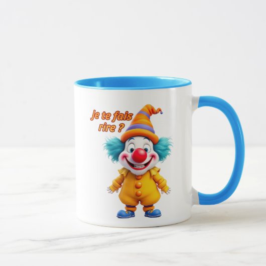 Clown rigolo au sourire malicieux. マグカップ (右)