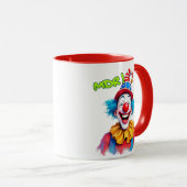 Clown rigolo avec chapeau rouge. マグカップ (正面右)