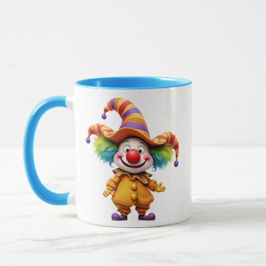 Clown rigolo prêt à faire rire. マグカップ (左)