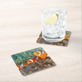 Clownfish スクエアペーパーコースター (インサイチュ)
