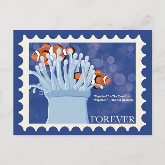 Clownfish and Sea Anemone Postage Postcards シーズンポストカード (正面)