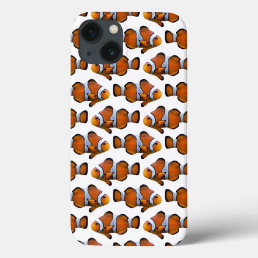 Clownfish Frenzy iPadケース (ホワイト) Case-Mate iPhoneケース (裏面)