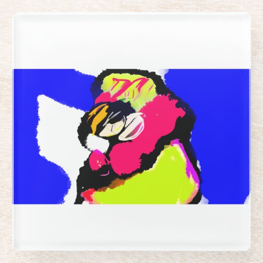 Clownfish summer  ガラスコースター (正面)