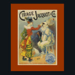 Clowns Cirage Jacquot Vintage Art Poster ポスター<br><div class="desc">Vintage Cirage Jacquot clowns reproduction art poster print.  Contact me if you would like any of my images on stretched canvas.</div>