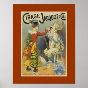 Clowns Cirage Jacquot Vintage Art Poster ポスター