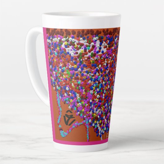 Clown's Floral Landscape Large Mug カフェラテマグ (左アングル)
