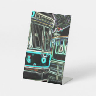 CLRVネオンat stn 10cm x 15cmペデスタルサイン 台座サイン