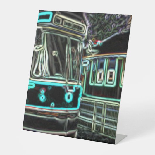 CLRVネオンat stn 25cmx30cmペデスタルサイン 台座サイン (正面)