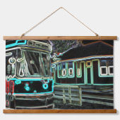 CLRVネオンat stn 91x66cm 2set木製ウォールタペストリー 吊り下げ型タペストリー (正面2)