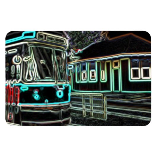 CLRV Neon at stnフレキシブルフォトマグネット マグネット (横)