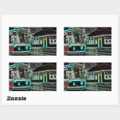 CLRV Neon at stn 4 Rectangleスタンプのセット 長方形シール (シート)