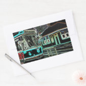 CLRV Neon at stn 4 Rectangleスタンプのセット 長方形シール (封筒)