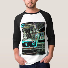 CLRV Neon at stn Men's 3/4スリーブラグランTシャツ Tシャツ