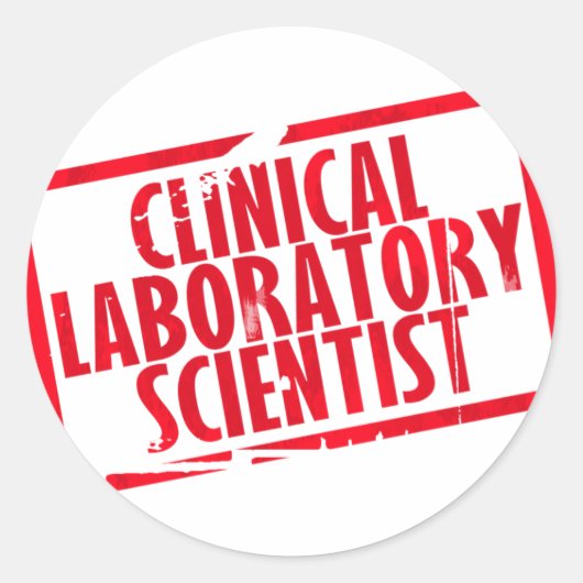 CLSゴム刻印臨床検査科学者 ラウンドシール (正面)