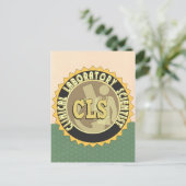 CLSバッジ – 臨床検査科学者 ポストカード (スタンド正面)