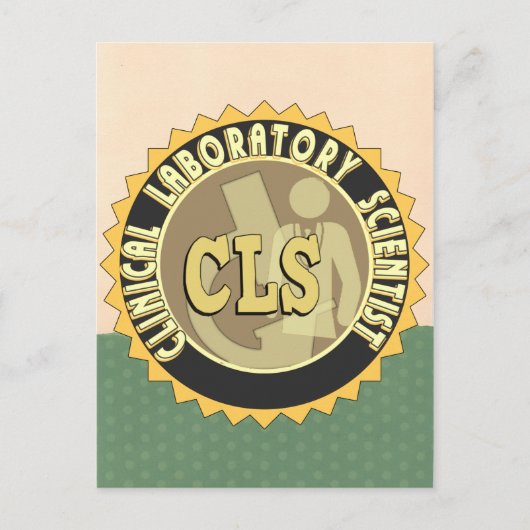 CLSバッジ – 臨床検査科学者 ポストカード (正面)