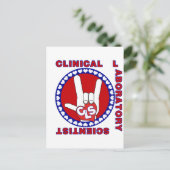 CLS CLINICAL LABORATORY SCIENTIST I LOVE LOGO ASL ポストカード (スタンド正面)