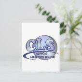 CLS FunBlueロゴ – 臨床検査科学者 ポストカード (スタンド正面)