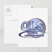 CLS FunBlueロゴ – 臨床検査科学者 ポストカード (正面/裏面)
