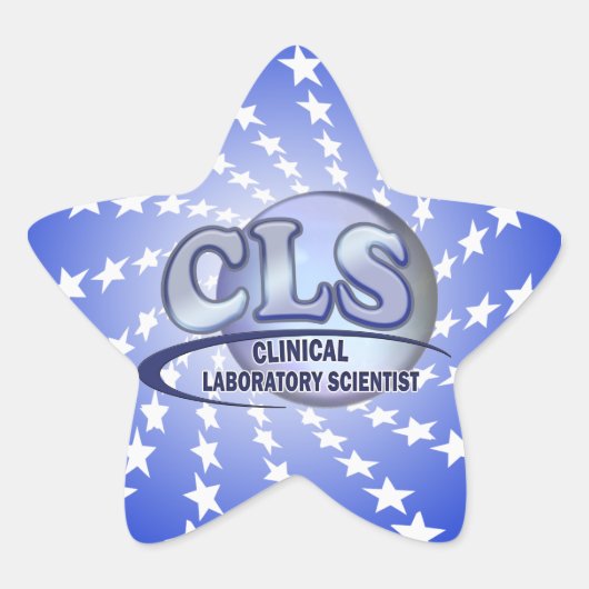 CLS FunBlueロゴ – 臨床検査科学者 星シール (正面)