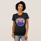 CLTの愛国心が強い臨床実験室TECH米国の旗 Tシャツ (正面フル)