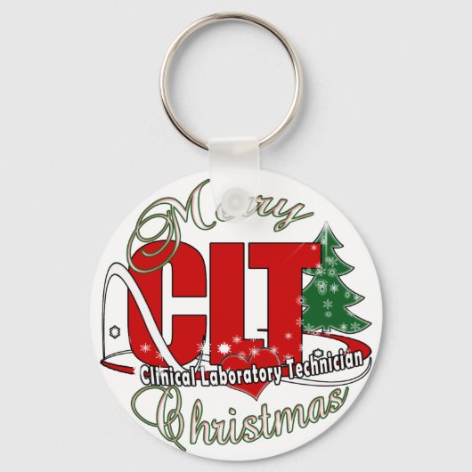 CLTクリスマス臨床検査技師 キーホルダー (正面)
