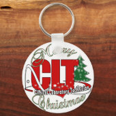 CLTクリスマス臨床検査技師 キーホルダー (正面)