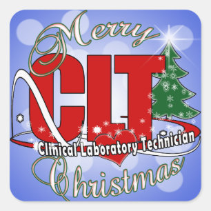 CLTクリスマス臨床検査技師 スクエアシール