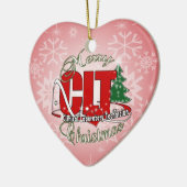 CLTクリスマス臨床検査技師 セラミックオーナメント (左)