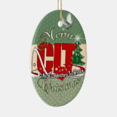 CLTクリスマス臨床検査技師 セラミックオーナメント (右)