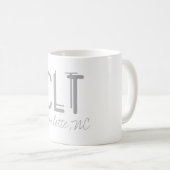 CLTシャーロッテエアポートタイポグラフィ コーヒーマグカップ (正面右)