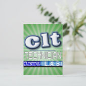 CLTロゴ – 臨床検査技師 ポストカード (スタンド正面)
