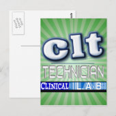 CLTロゴ – 臨床検査技師 ポストカード (正面/裏面)