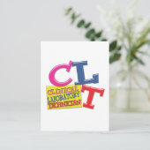 CLT お洒落 LETTERS臨床検査技術 ポストカード (スタンド正面)