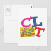 CLT お洒落 LETTERS臨床検査技術 ポストカード (正面/裏面)